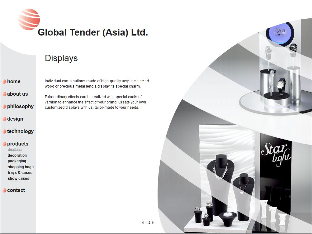 Displays examples from Global Tender